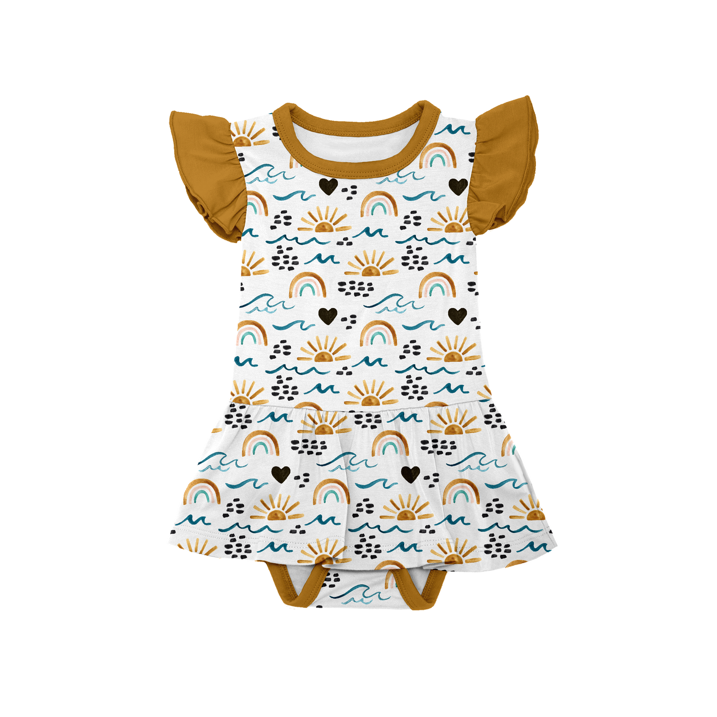 Beach Bums Onesie Twirl Dress