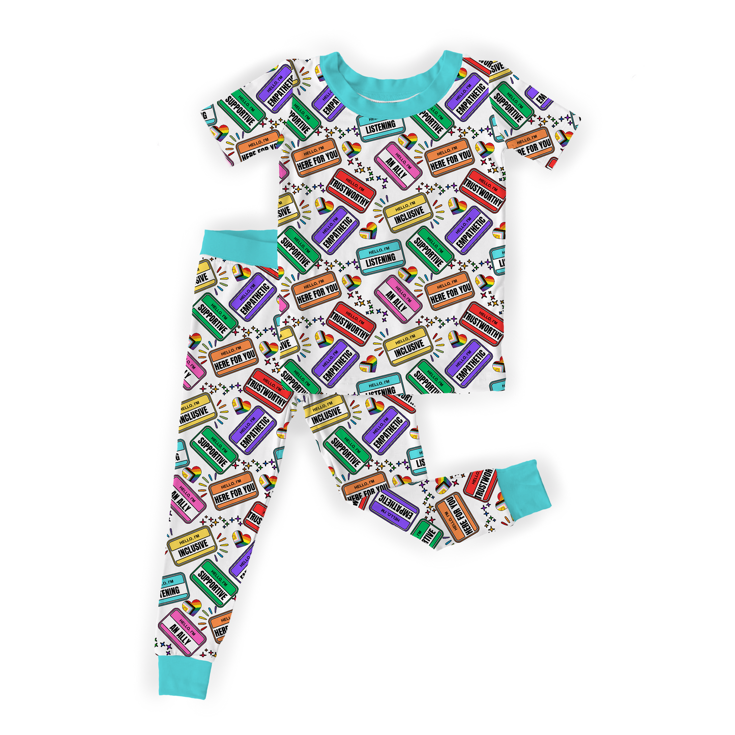 Rainbow Roots Two Piece Pajamas
