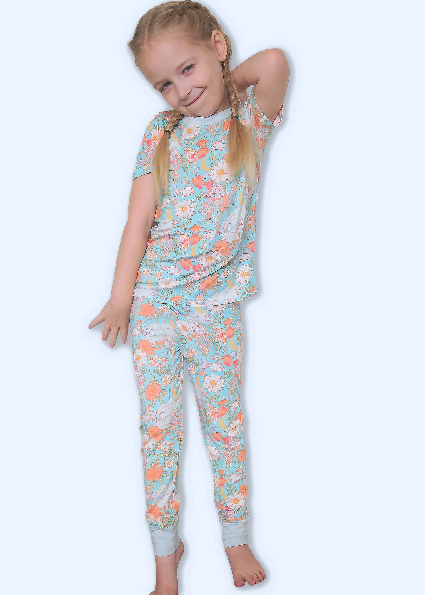 Floral Reef Two Piece Pajama Set