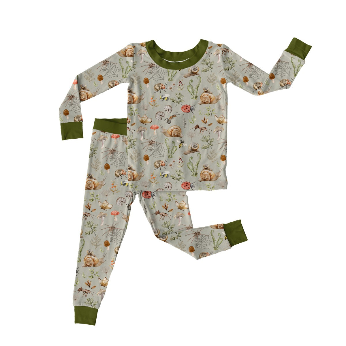 Crawly Critters Bamboo Two Piece Pajamas