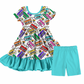 Rainbow Roots Twirl and Short Set