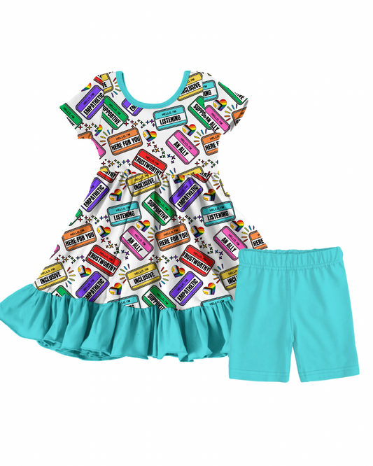 Rainbow Roots Twirl and Short Set