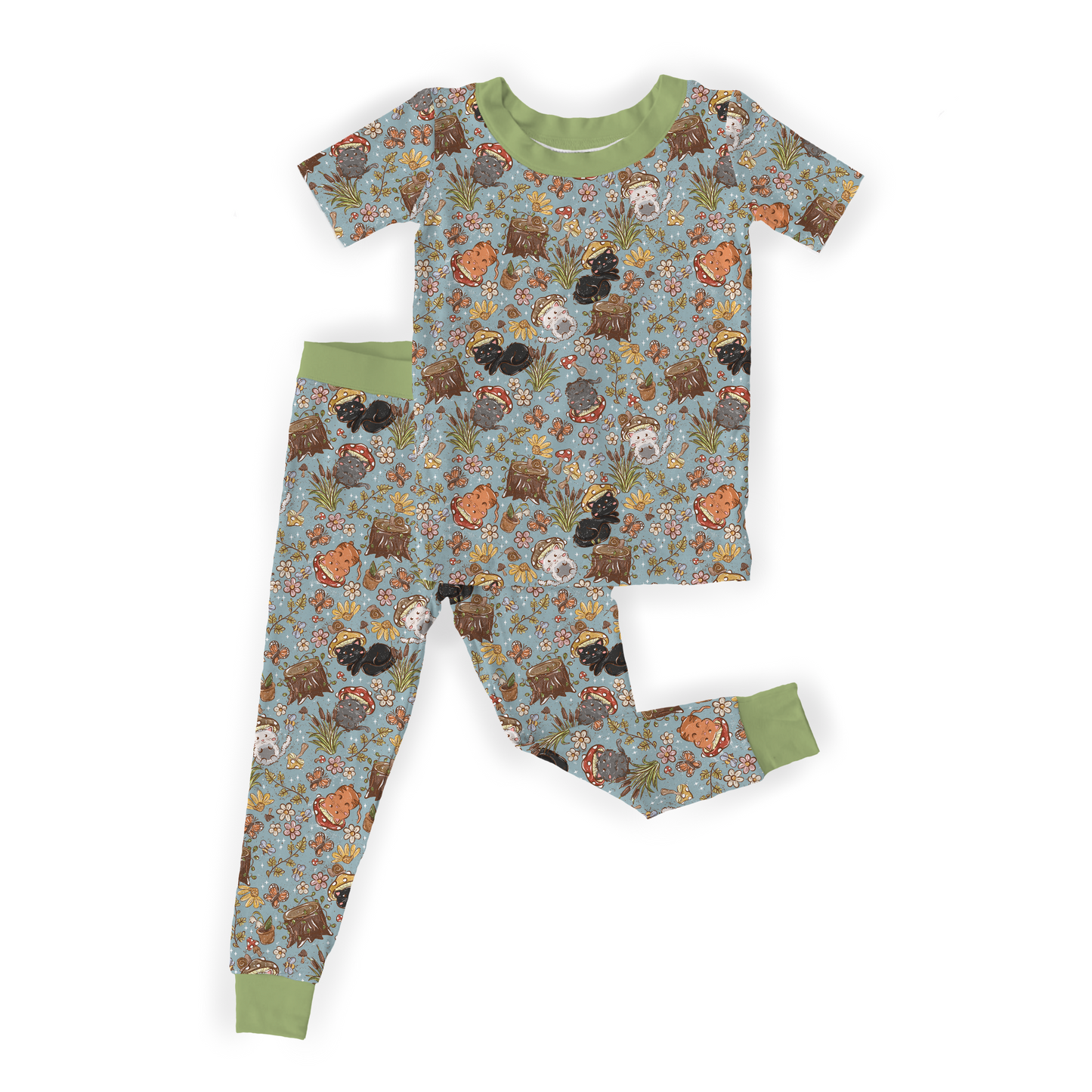 Mewshrooms Two Piece Pajamas