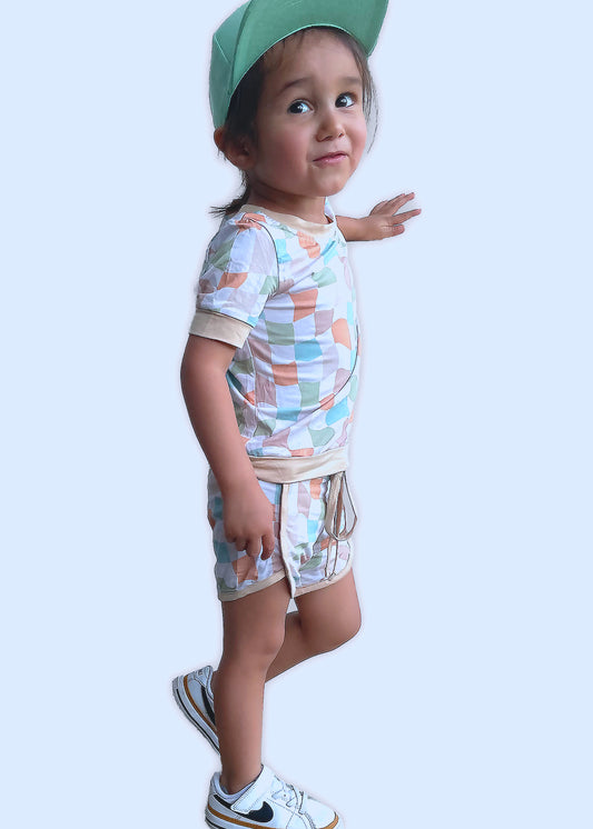 Golden Hour Racer Short Set